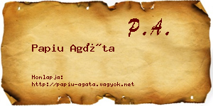 Papiu Agáta névjegykártya